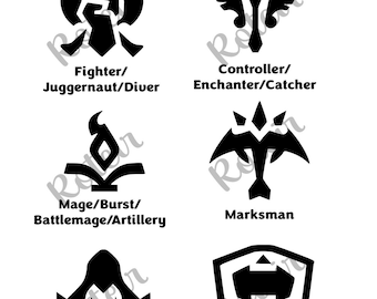 6 League of Legends Classes SVG-bundel (geweldig voor Cricut)