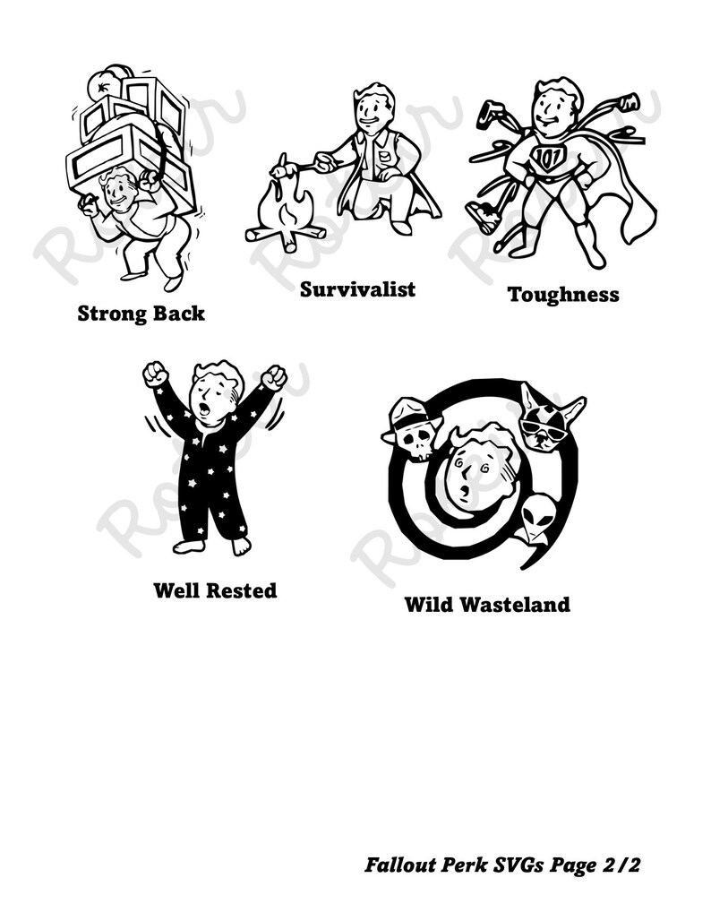 15 Fallout Perks SVG Bundle great for Cricut - Etsy