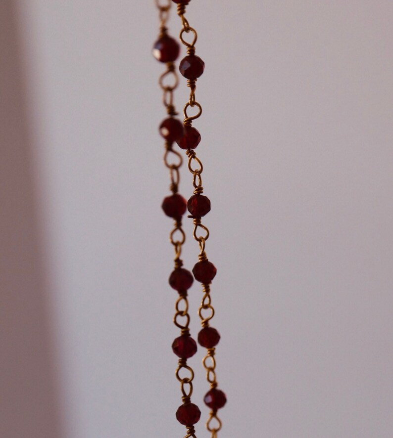 Garnet Gold Necklace