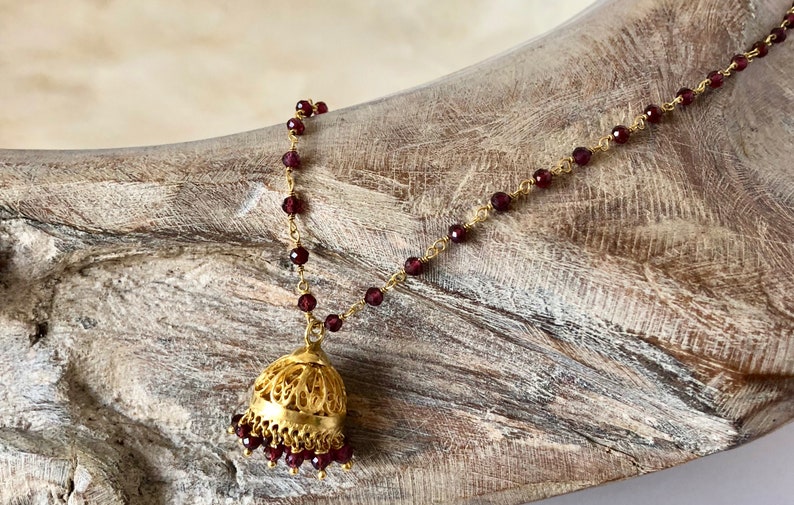 Garnet Gold Necklace