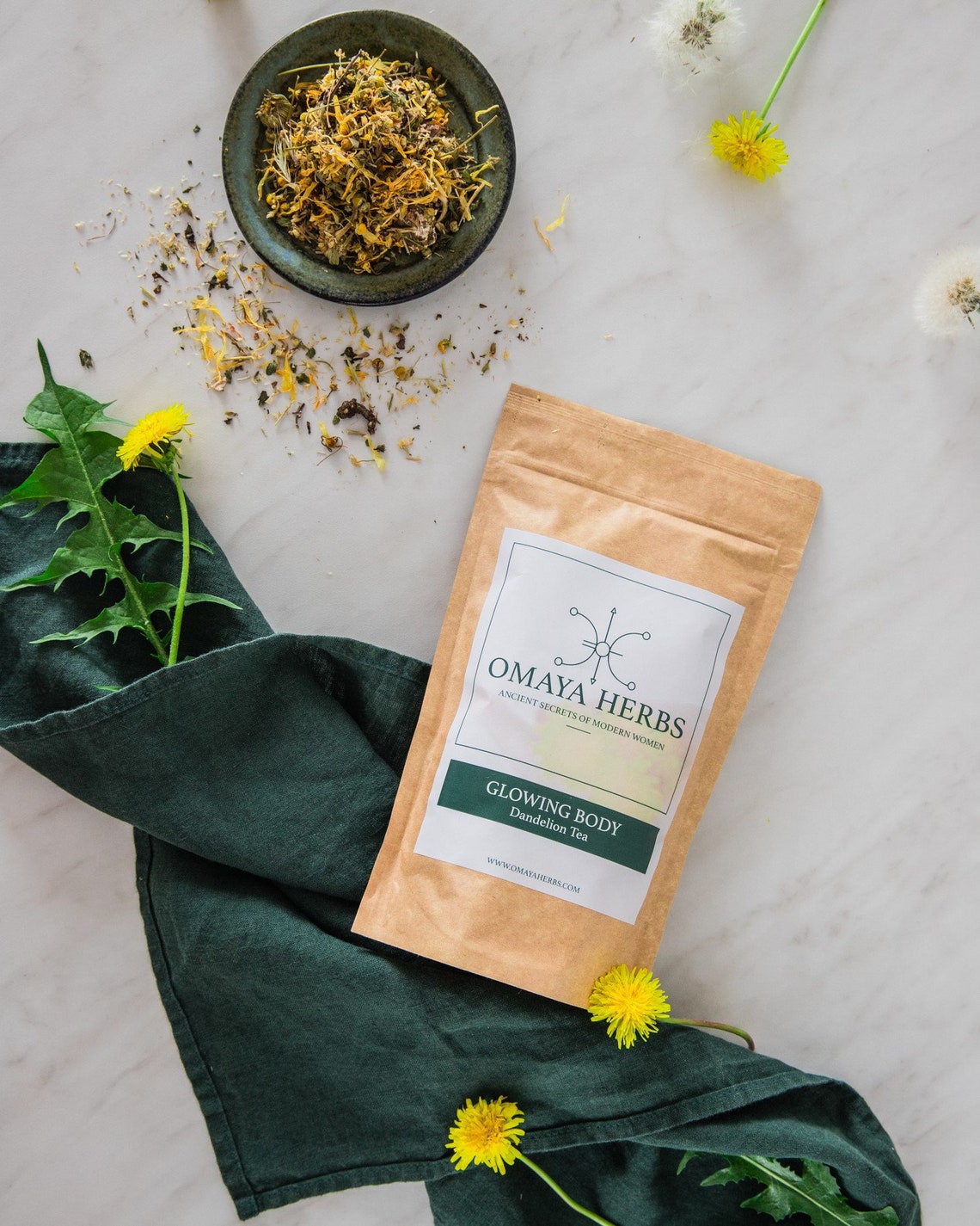 Dandelion Root Herbal Tea Detox Tea Loose Leaf Tea Etsy