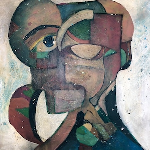 Untitiled I, Original Painting in Oil, Framed