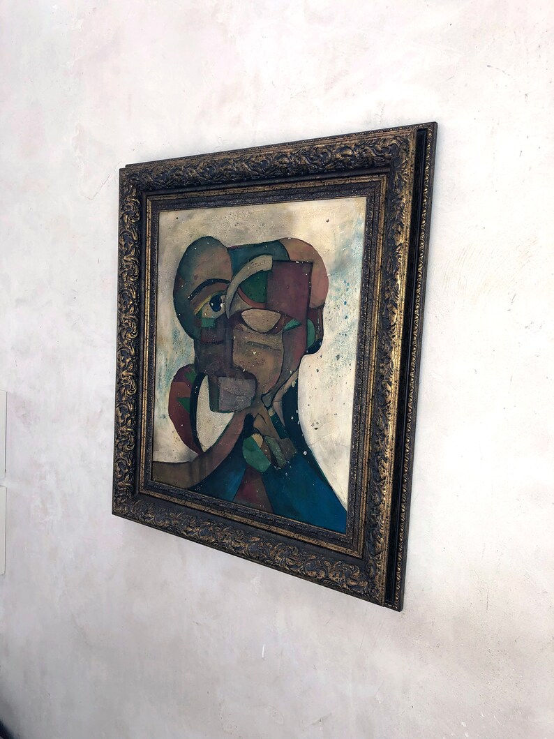 Untitiled I, Original Painting in Oil, Framed image 8