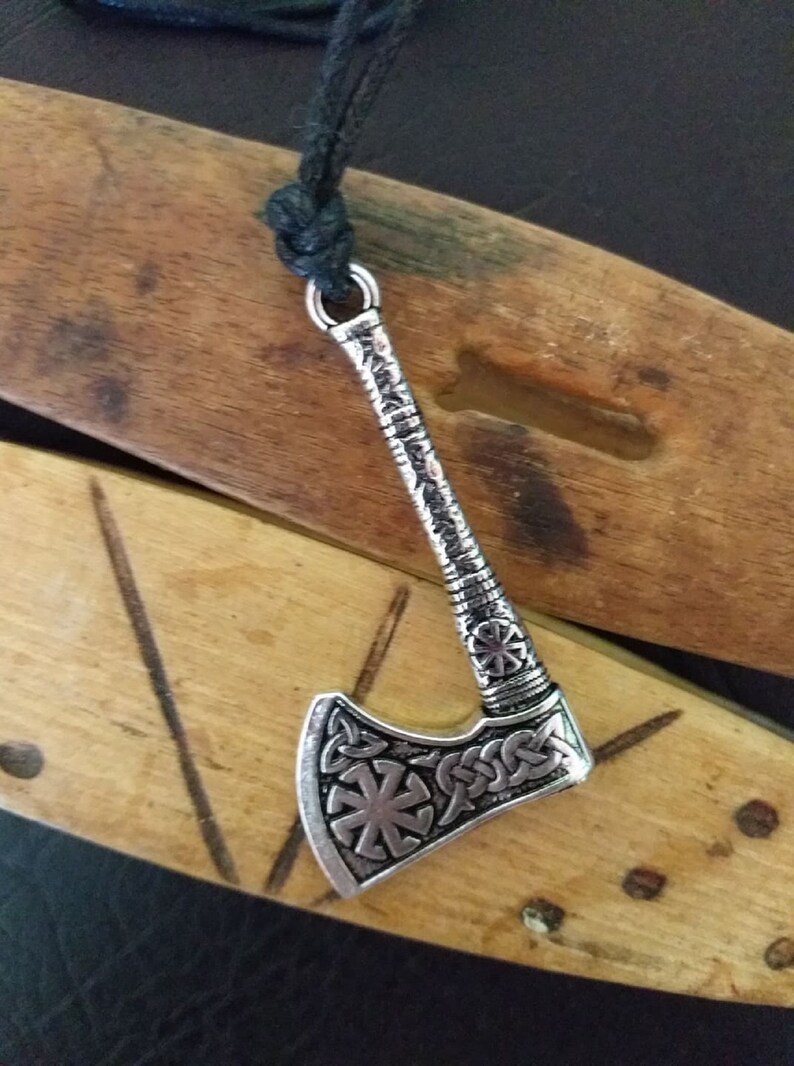 Silver Color Axe Gift Strength amulet Viking axe necklace Norse mythology pendant Axe Necklace,Viking jewellery