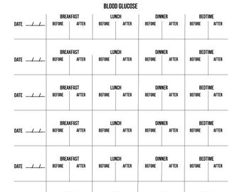 Blood Glucose Monitoring, Blood Sugar Monitoring, Diabetic Monitoring, Glucose, sugar, diabetic Instant Digital Download