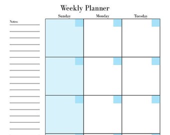 Weekly Planner for the Men in our Lives Instant Digital Download
