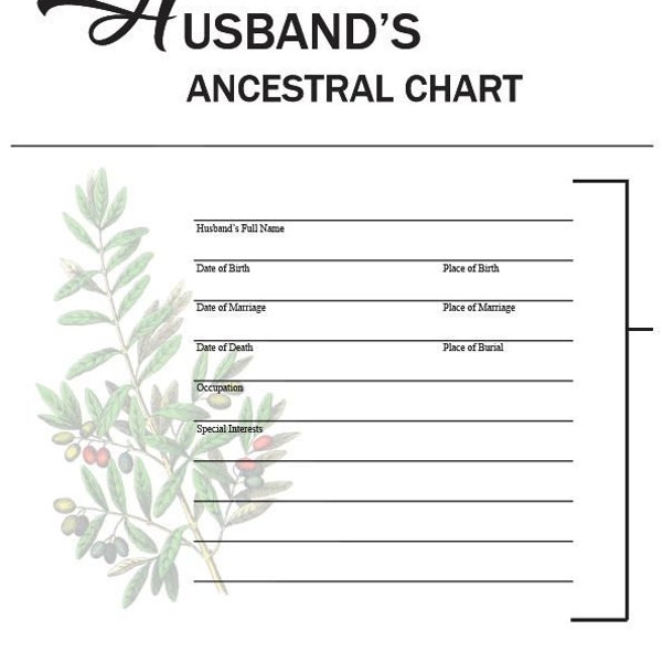 Ancestry Chart - Etsy