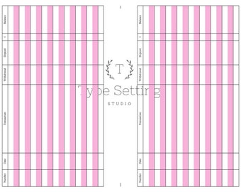 2 Part Check Register Instant Digital Download