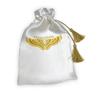Silk pouch, silk lingerie bag, drawstring silk bag, silk bag with tassels, silk storage bag, silk bag with wings, silk travel bag