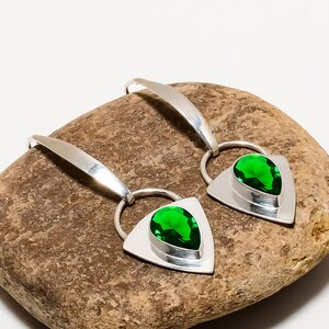 Chrome Diopside Earring, Gemstone Earring, 925 Silver Earrings, Women Earring,Dangle Drop Earring, Unique Item, Silver Earring, Gift For Mom