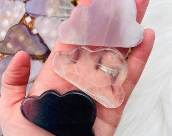 Flourite Clouds, Crystal Clouds, Carved Crystal Clouds, Purple, Clear, Rainbow, Flourite, Crystal Cloud, Polished Cloud
