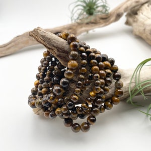 Tiger Eye Bracelet, Crystal Bracelet, Beaded Tigers Eye Bracelet, Stackable Bracelets