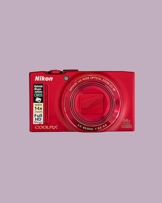 Nikon Coolpix S8200 Digital Camera / Rare Red Color / Digicam