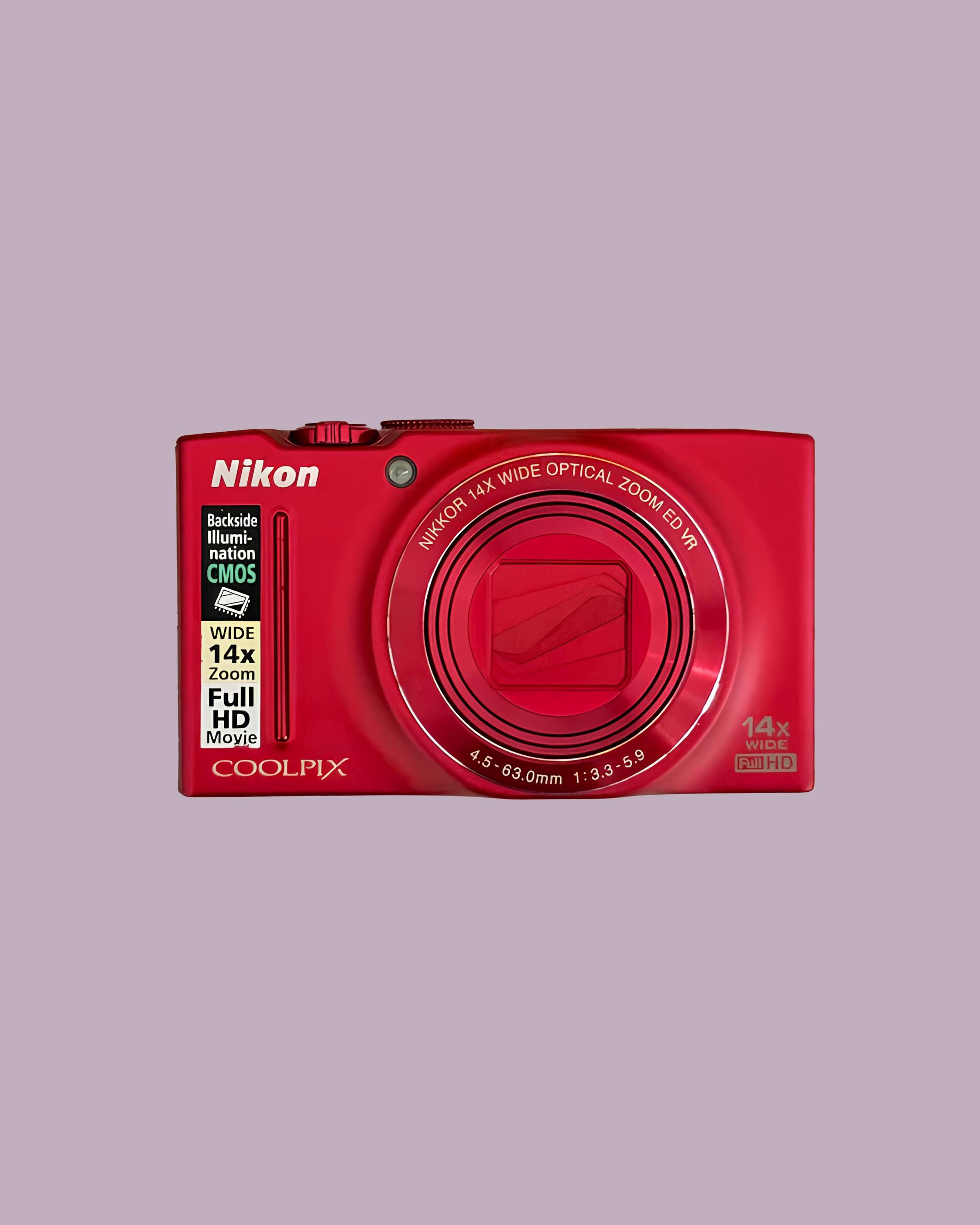 Nikon Coolpix S8200 Digital Camera / Rare Red Color / Digicam