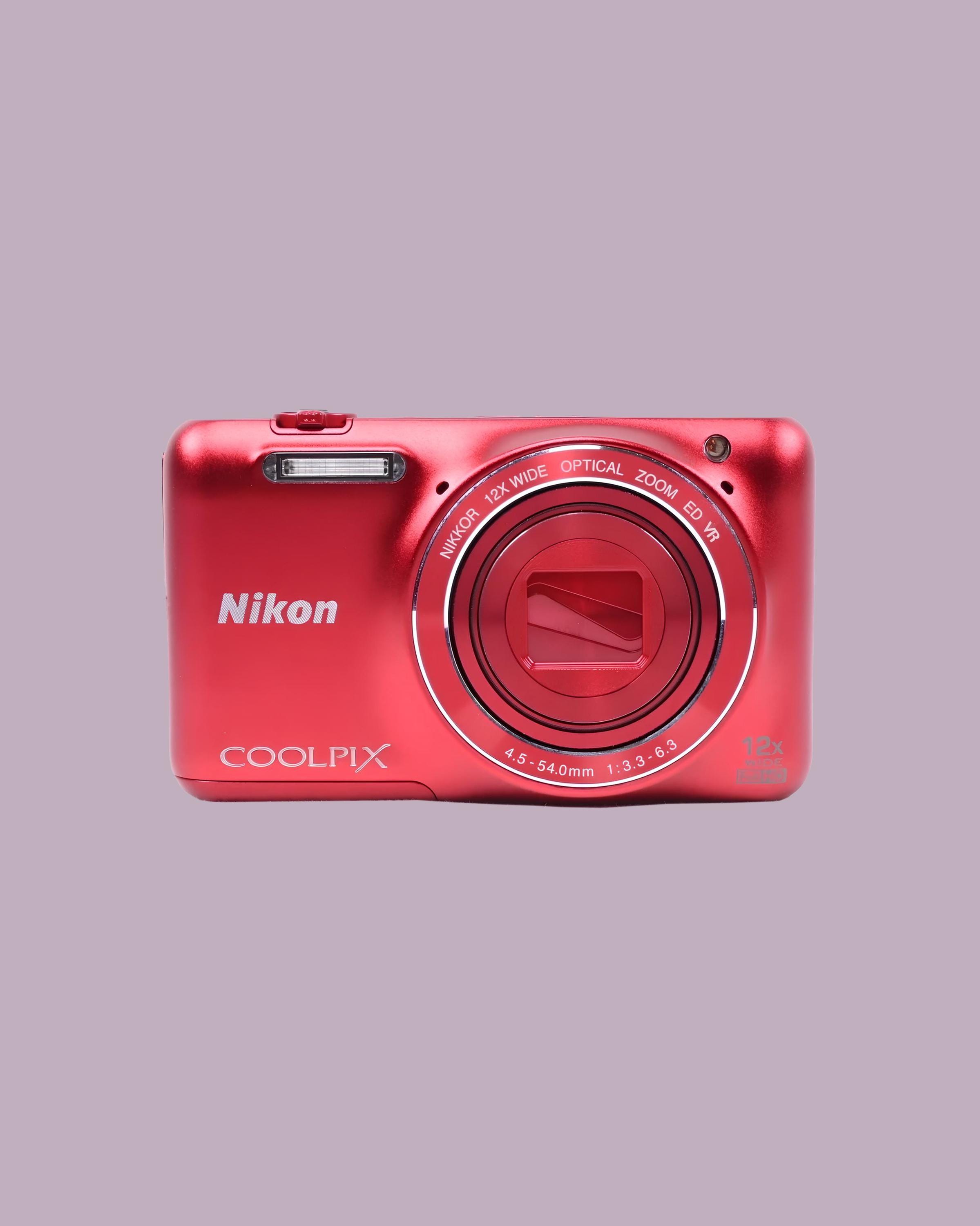 Nikon COOLPIX S6600 Red 元箱 良品】Nikon COOLPIX S6600 レッド 元箱・純正充電器付