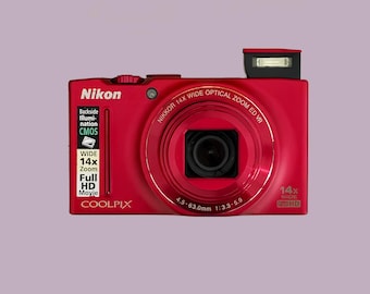 Nikon Coolpix S8200 Digital Camera / Rare Red Color / Digicam