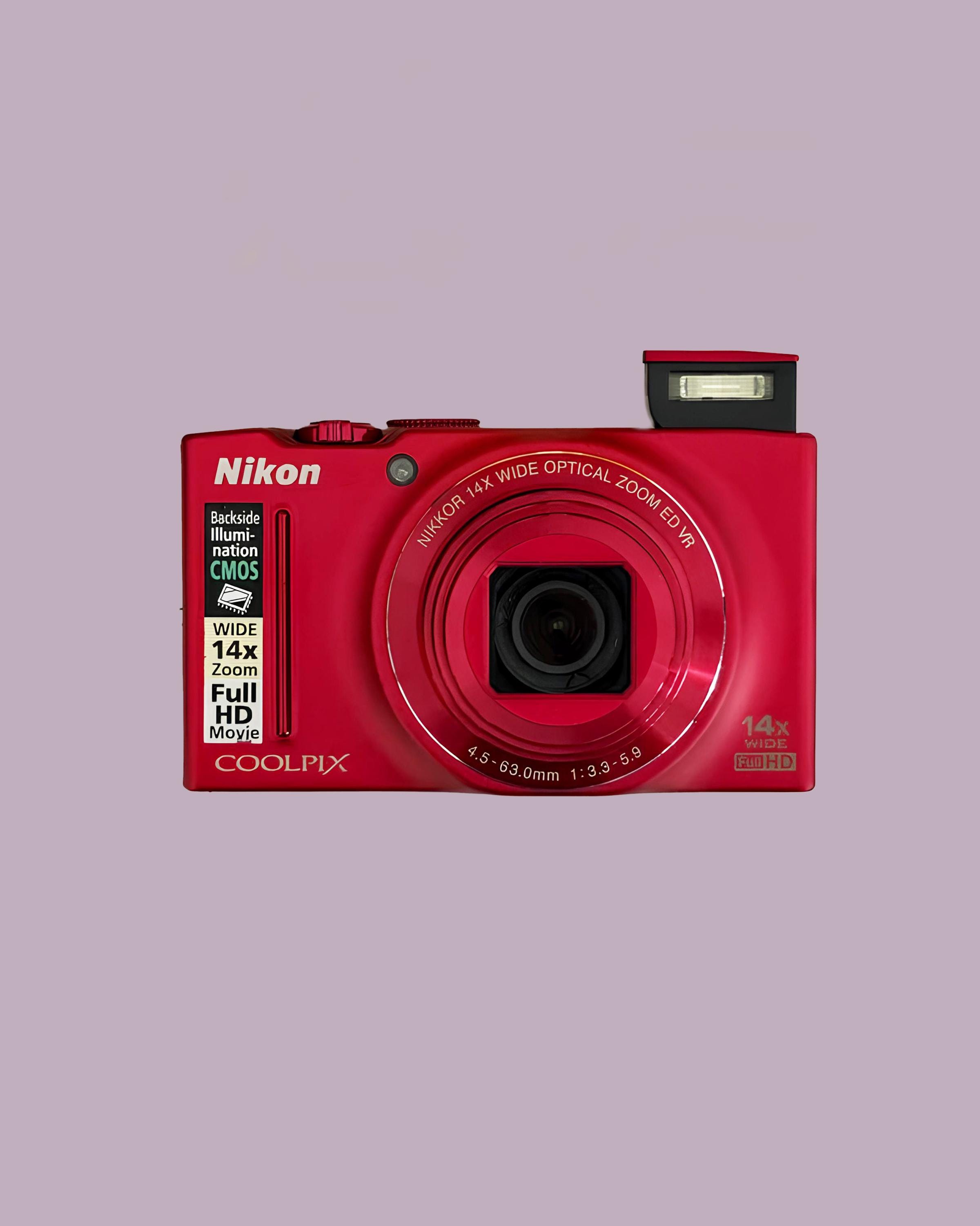 Nikon Coolpix S8200 Digital Camera / Rare Red Color / Digicam
