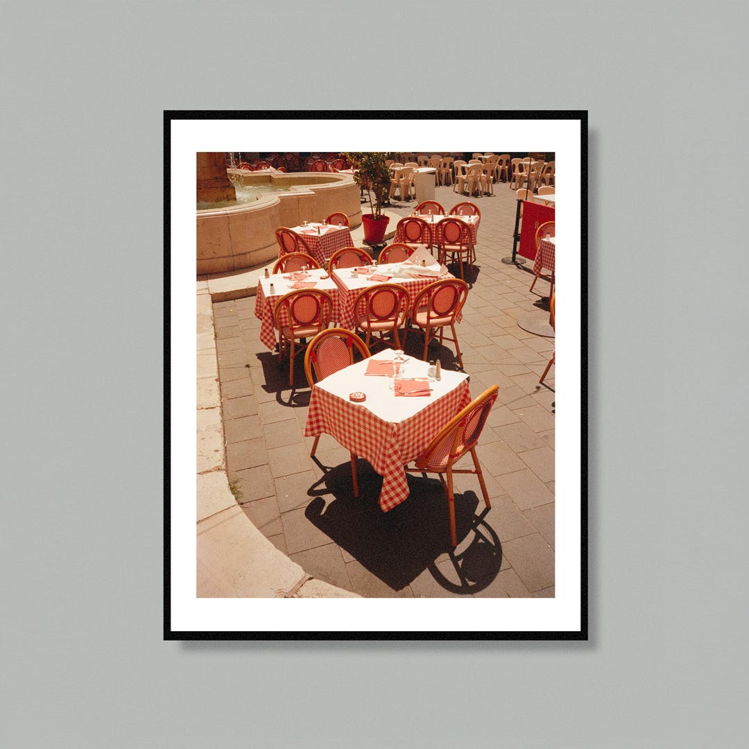 Lunch in French Riviera Photography Print Poster / Vintage Film Print ...