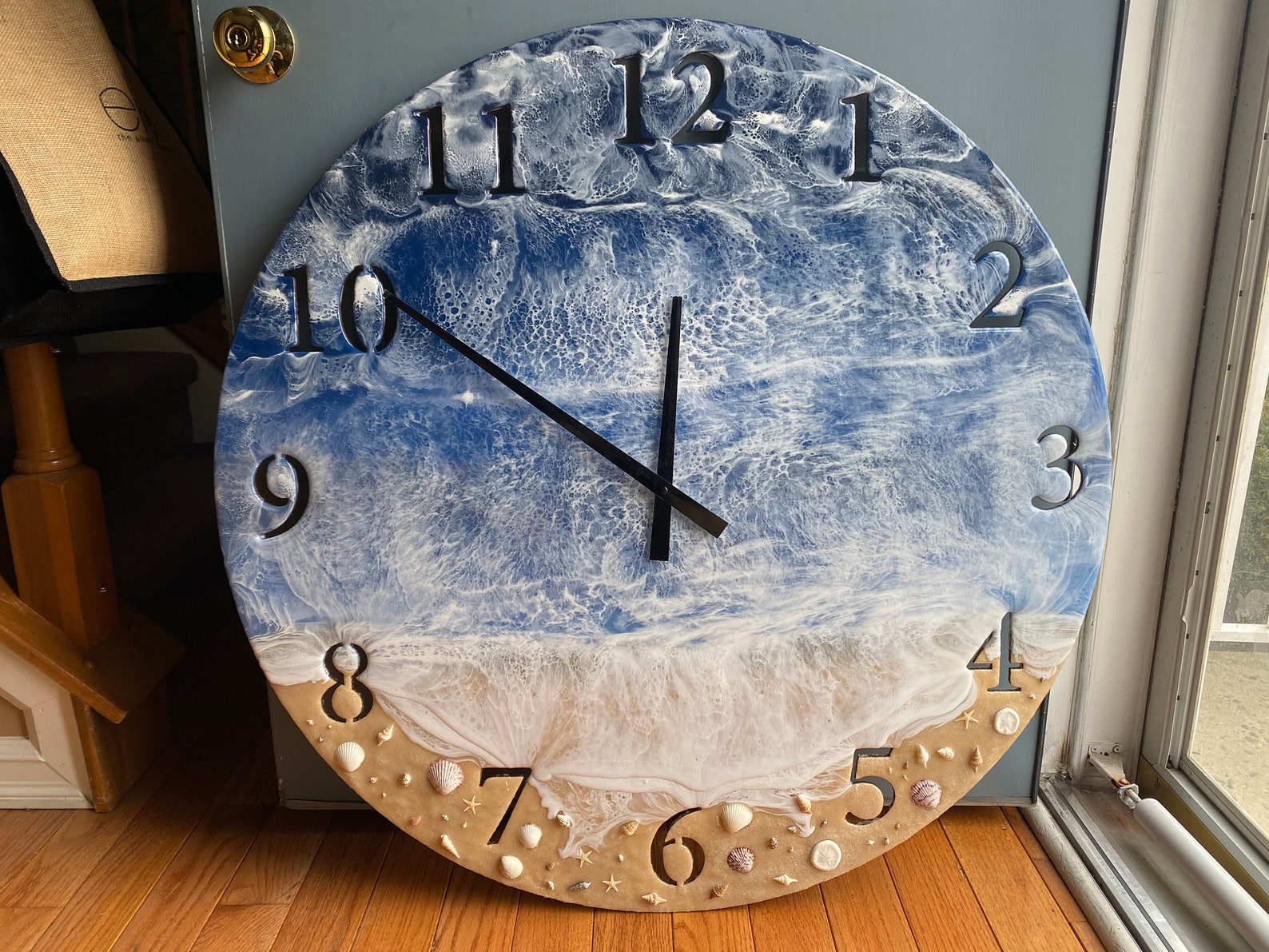 36 Beach Clock Oversized Wall Decor Coastal Art for Etsy
