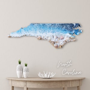 North Carolina Beach Resin Art: Coastal NC Home Decor