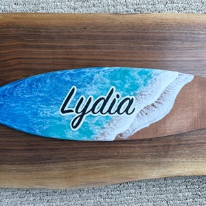 Epoxy Resin Surfboard Wall Art: Custom Coastal Beach House Decor