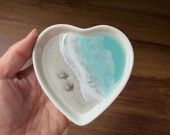 Large Turtle Ring Dish Custom Personalized Wedding Gift