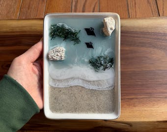 Handmade Beach Ring Dish Manta Ray Jewelry Home Decor Engagement Wedding Gift