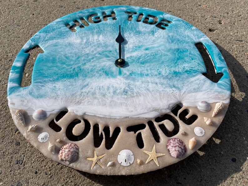 14 Tide Clock Nautical Chart Coastal Decor for Beach Etsy