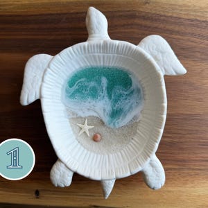 Porta-joias em formato de tartaruga marinha, porta-anéis: porta-objetos oceânico