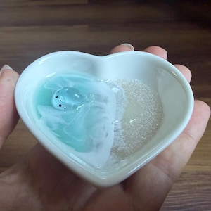 Plato personalizado para anillos de sello: Bandeja para joyas de playa y océano, soporte para dados de mahjong