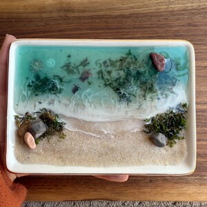 Handmade Beach Ring Dish Sea Turtle Jewelry Tray Ocean Themed Gift Coastal Home Decor Engagement Gift Wedding Holder Nautical Trinket Dish
