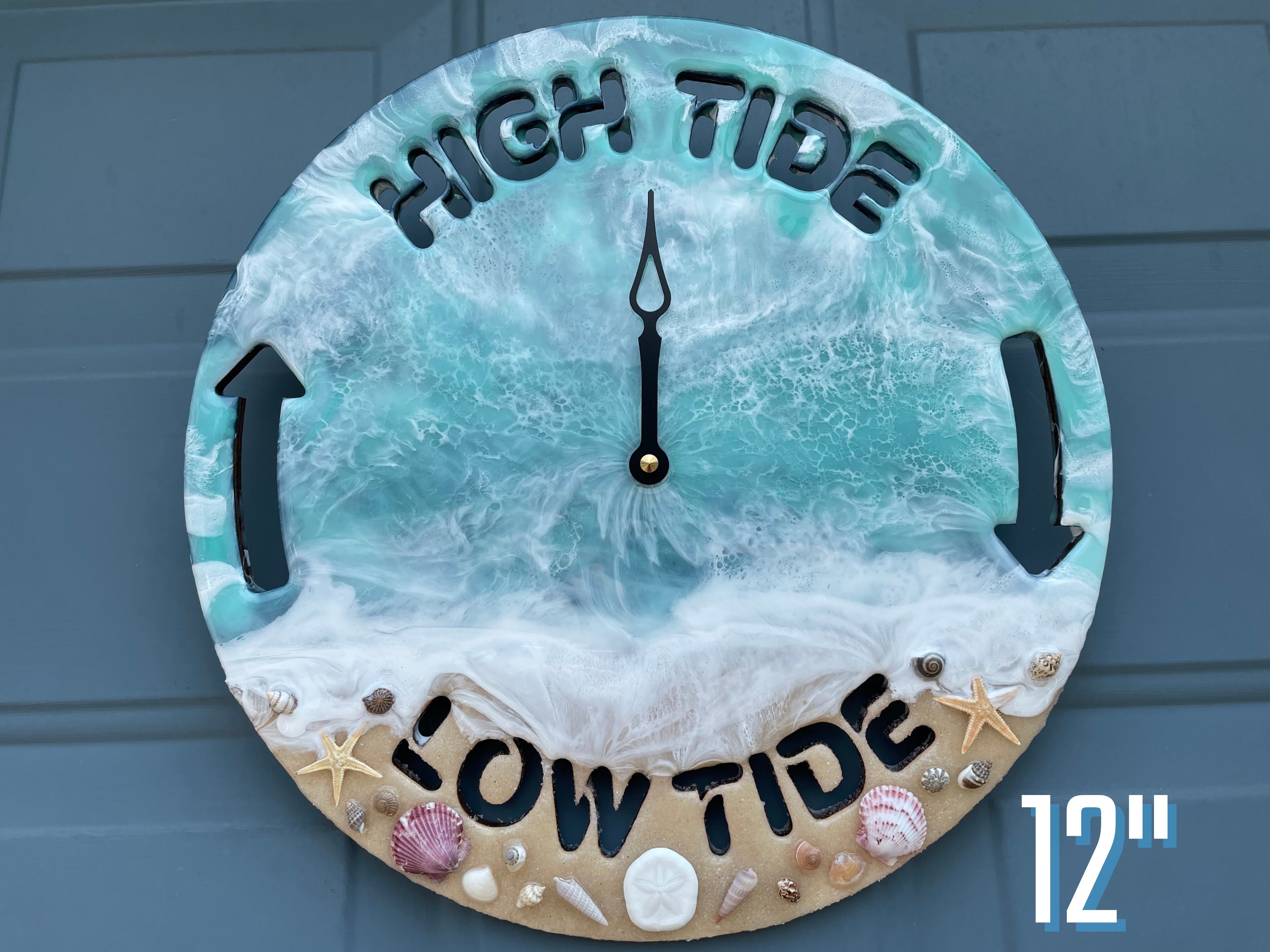 12 Tide Clock Nautical Chart Nautical Clock Coastal Etsy