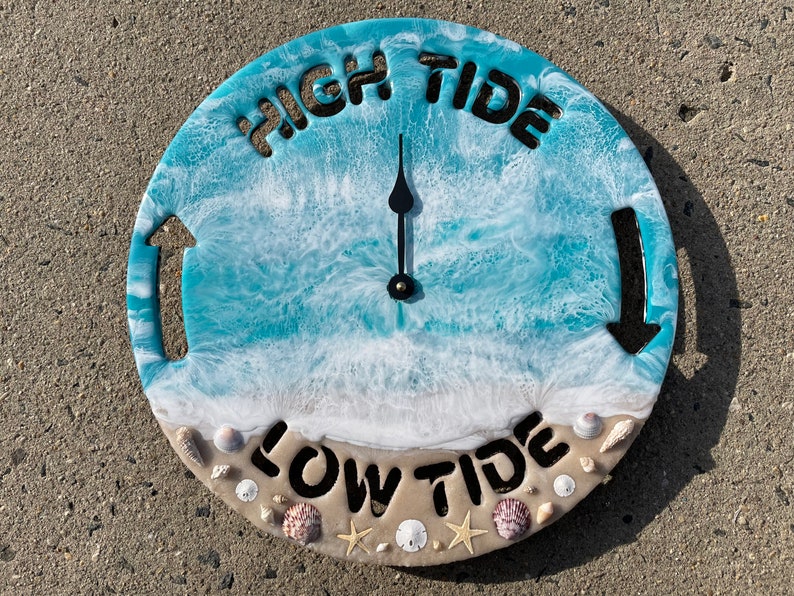 14 Tide Clock Nautical Chart Coastal Decor for Beach Etsy
