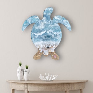 Sea Turtle Wall Art: Custom Nautical Beach House Decor