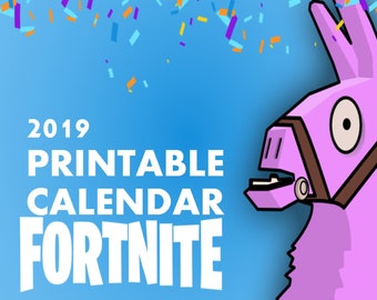 Fortnite 2019 Calendar Fortnite 8 Free Tier - fortnite 2019 calendar printable 2019 calendar template monthly calendar 2019 monthly planner printable pdf file