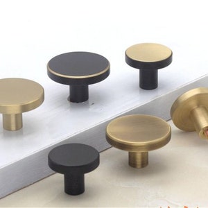 Brass Knobs Cabinet Knobs Handle Pull Drawer Knobs Pulls Handles Dresser Knob Black Bronze Vintage Style Retro Round Knob