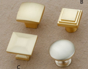 Cajón de latón cepillado Knob Dresser Tira de perillas Gabinete de cocina Perillas de puerta Manijas Armario Decoración de hardware