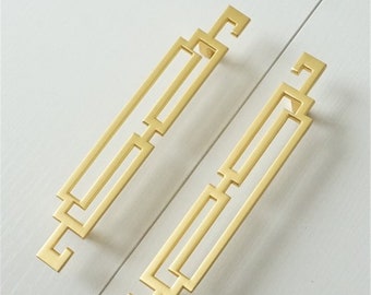 2.5 » 3.78 » 5 » Tiroir Pull Handle Knobs Armoire Poignées de porte Tire Commode d’or Tire Armoire Poignée chinoise Matériel de cuisine 64 96 128 mm