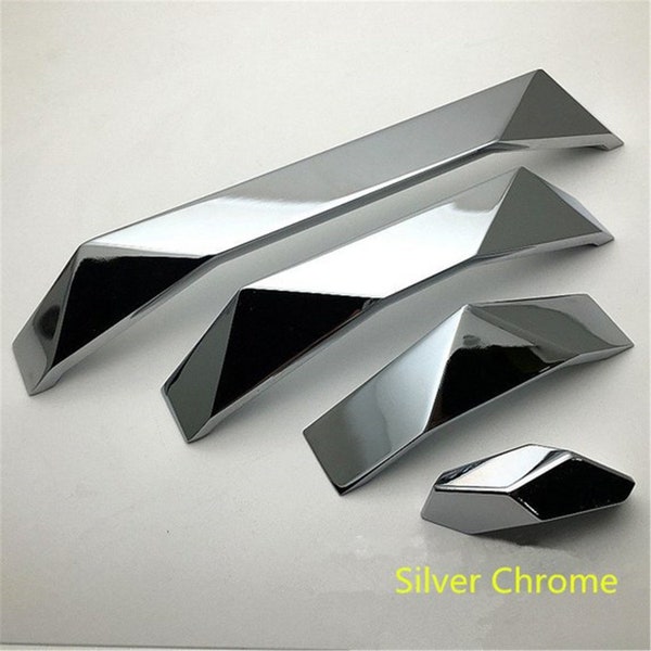 1.25" 2.5" 5" 7.55'' Cabinet Handle Door Knobs Dresser Drawer Pulls Handles Chrome Matt Silver Brushed Copper Bronze Black 32 64 128 192 mm