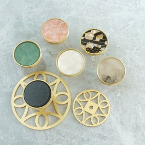 Colorful Knobs Modern Brass  Dresser Knob Acrylic Drawer Knobs Drawer Knobs Pulls Handles / Kitchen Cabinet Knobs Handle Pull Hardware