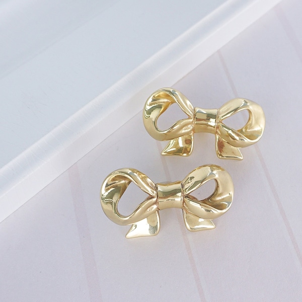 Exquisite Bow Knob Drawer Knobs Gold Brass Drawer Knobs  Dresser Knobs  Kitchen Cabinet Pulls Handle Door Knob  Decor Furniture Hardware