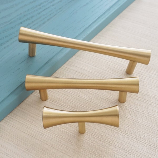 3.78'' 5.0" Brushed Brass Cabinet Handles Drawer Knobs Pull Handles T Bar Pulls Dresser Pulls Kitchen Cupboard Handles Hardware 2 1/2"