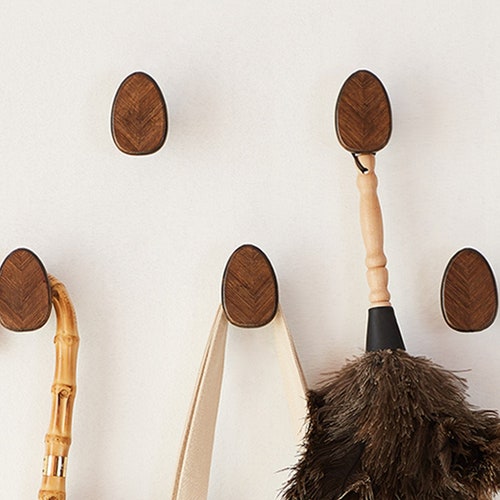 Solid Bamboo Wall Hooks Wood Hooks /creative Wall Hooks / Etsy