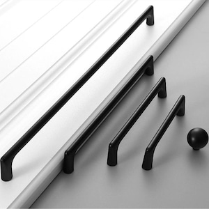 3.78" 5" 6.3" 7.55" 12.6"Black Drawer Handles Cabinet Pulls black Dresser Pulls Nickel Kitchen Cupboard Handle Furniture Hardware