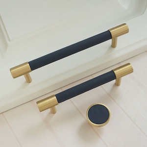 3.78" 5" 8.8" Nordic Brass Door Handle Knob Wardrobe Pull Handle Drawer Pull Handle Simple Dresser Knobs Furniture Handle Hardware 224mm