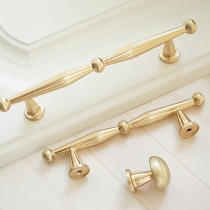 3.78'' 5'' 7.56" Brushed Brass Drawer Pulls Handles Cabinet Door Handle Knob Dresser Knobs Pulls Wardrobe Handles Closet Handles 96 128 192