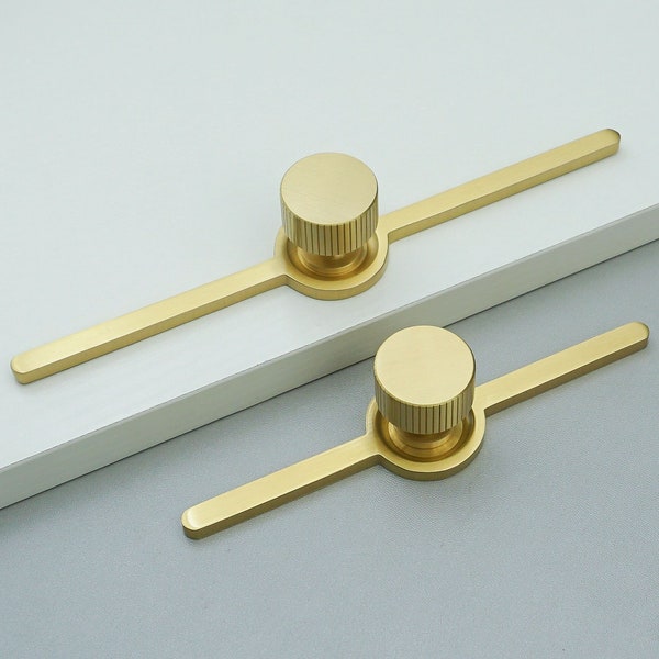 Solid Brass Knobs with Back plate Brushed Brass Knob Backplate Drawer Pull Knob Kitchen Pull Dresser Knob Home Decor Kitchen Hardware