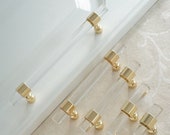 Adjustable Drawer Pulls and Knobs Acrylic Gold Clear Dresser Pulls Cabinet Door Handles Bar Pull Knobs Bathroom Handle Hardware Customized