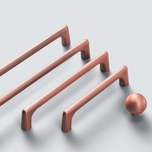 3.78" 5" 8.8‘’ Brushed Copper Drawer Handles and Knobs Cabinet Pulls  Dresser Pulls  Kitchen Cupboard Handle Furniture Hardware