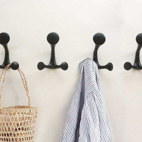 Black Wall Hooks Coat Hooks Bathroom Towel Hooks Kitchen Wall Etsy